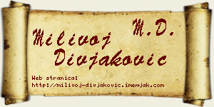 Milivoj Divjaković vizit kartica